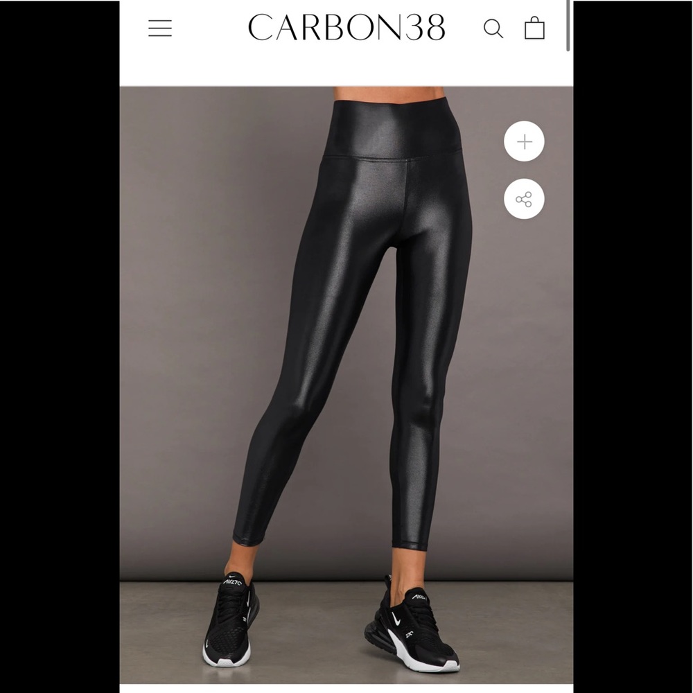 Carbon38 Legging in Takara Shine, 7/8 Black